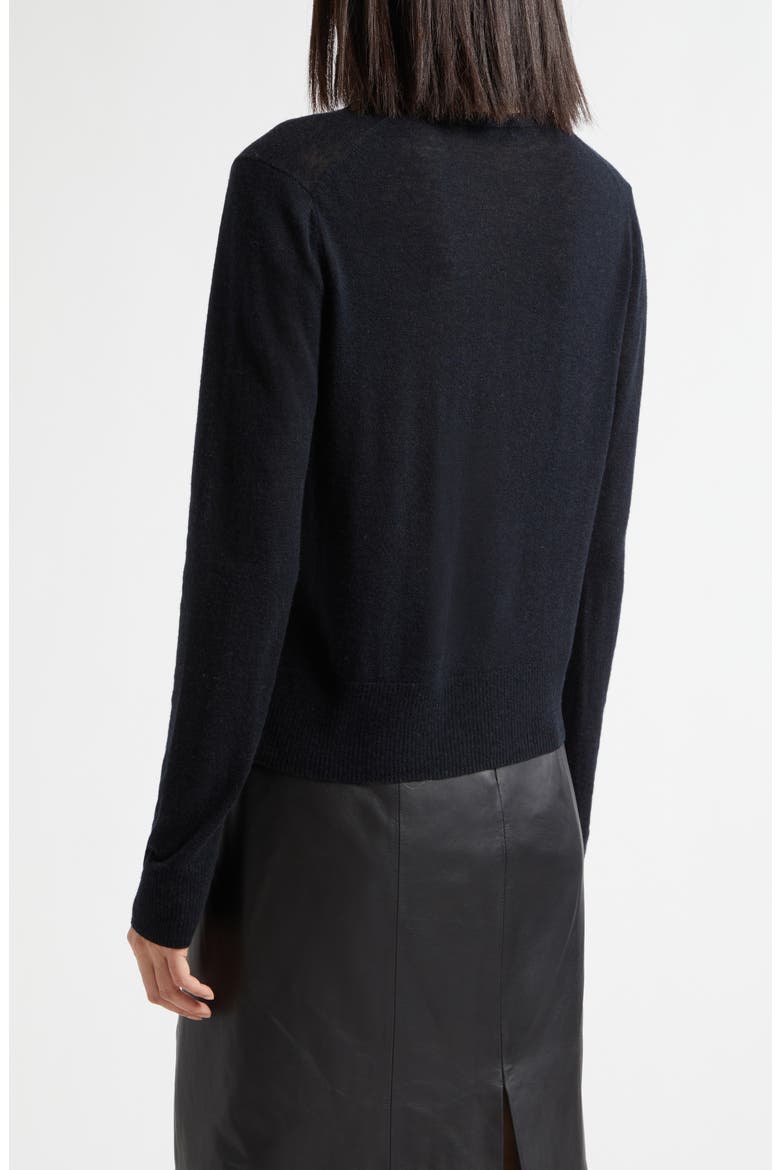 Wool V-Neck Cardigan, Alternate, color, BLACK