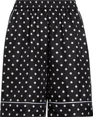 Dolce&Gabbana Polka Dot Silk Pajama Shorts