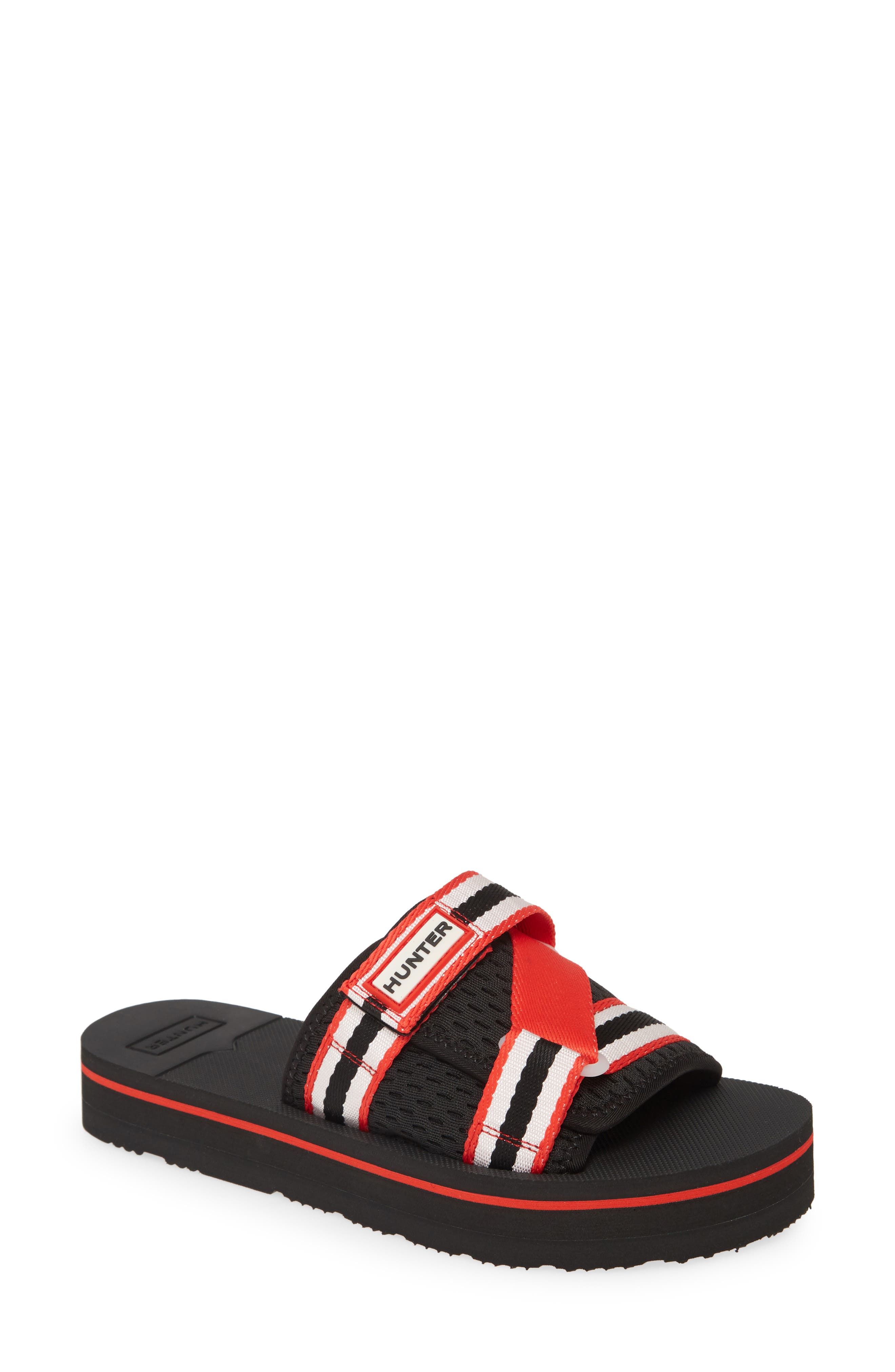 Hunter Original Platform Slide Sandal, Main, color, 