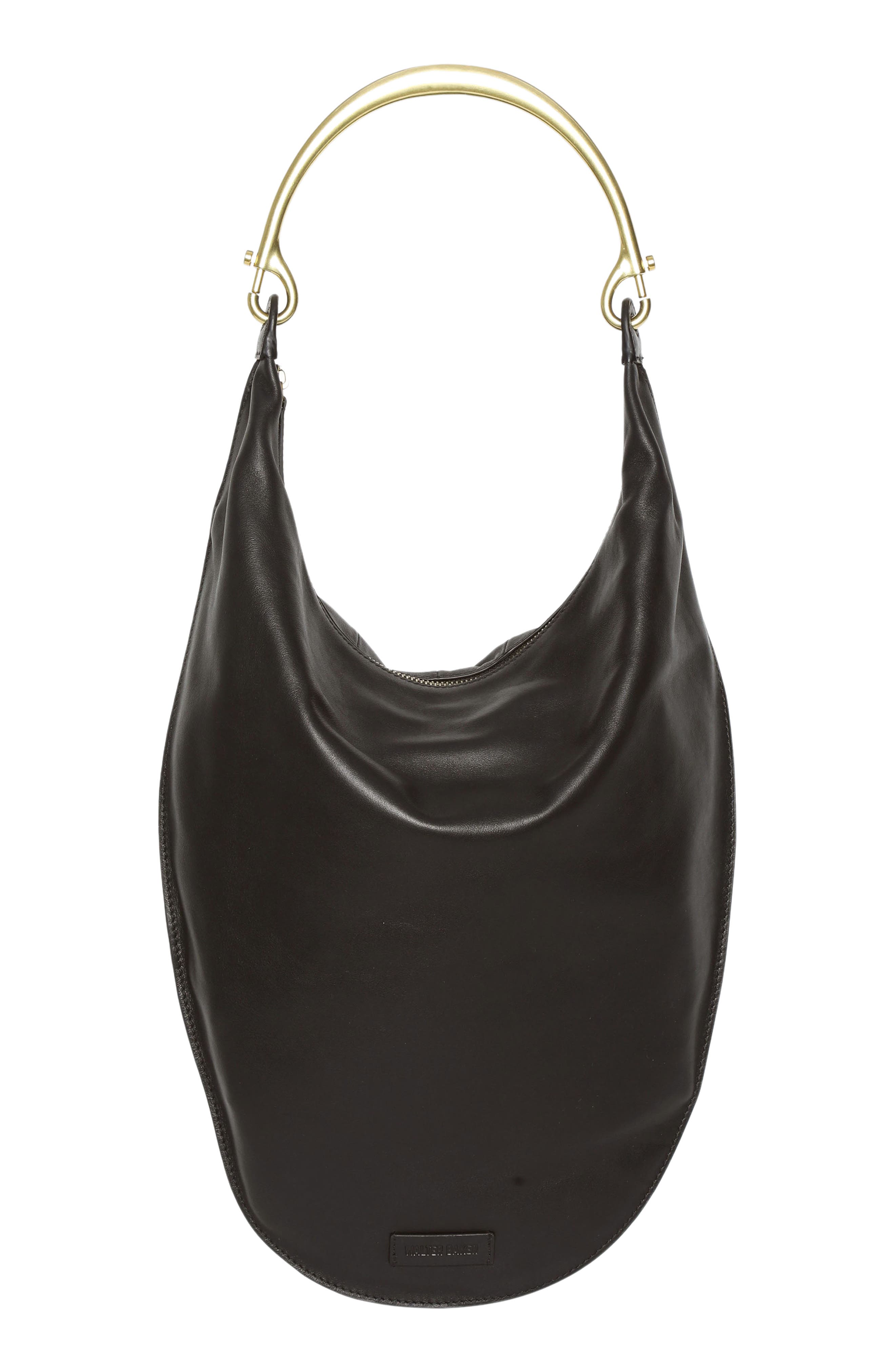 Walter Baker Luna Frame Handle Leather Hobo Bag, Main, color, 