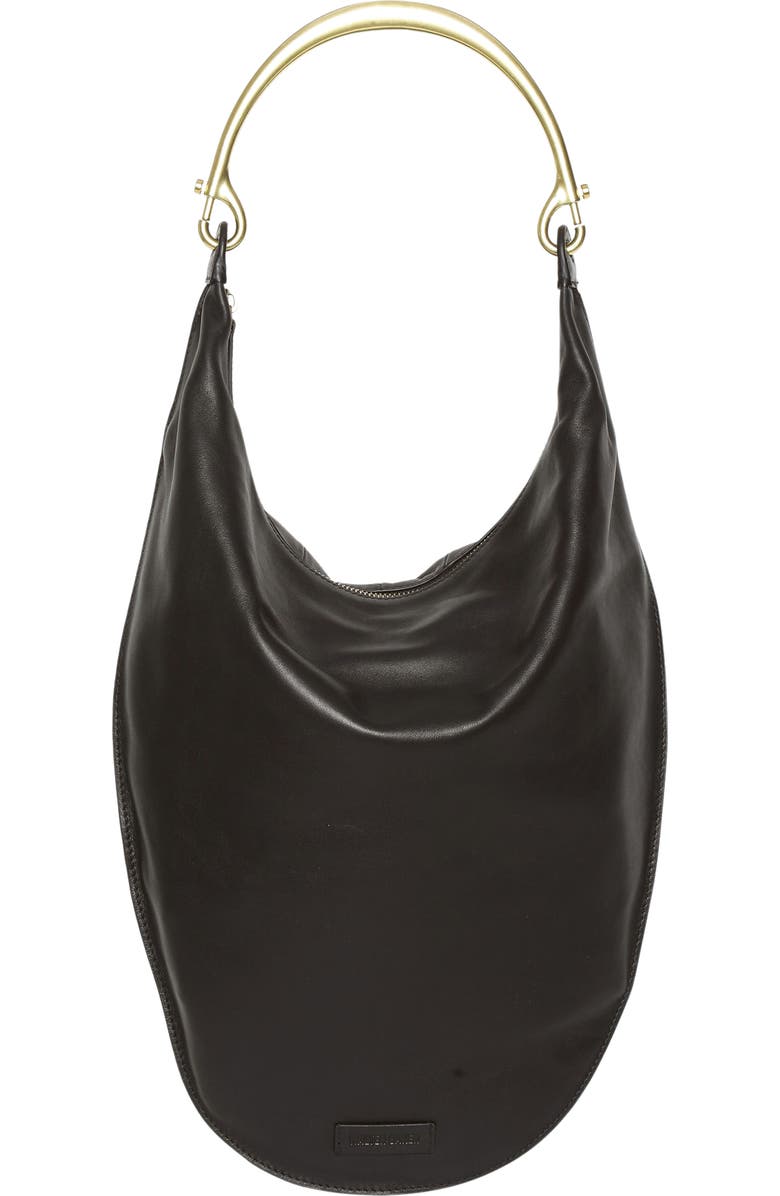 Walter Baker Luna Frame Handle Leather Hobo Bag, Main, color,