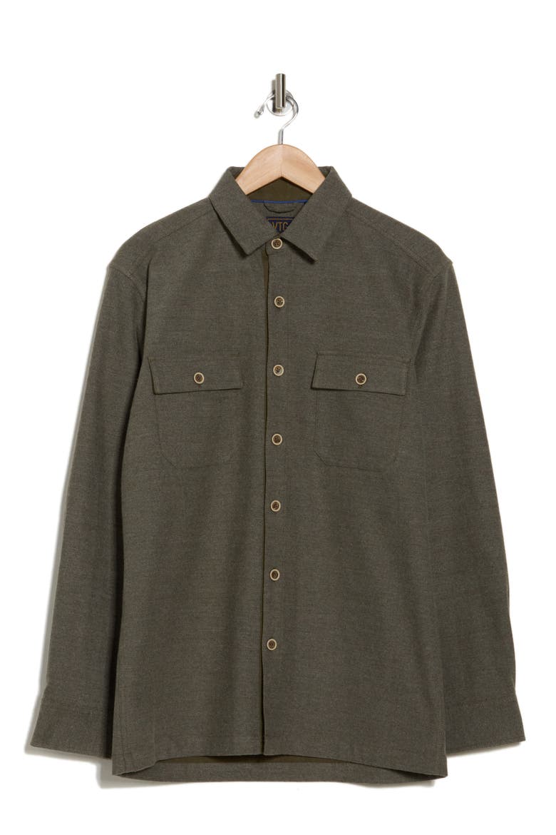 Brushed Heather Shirt Jacket, Alternate, color, GREY HEATHER