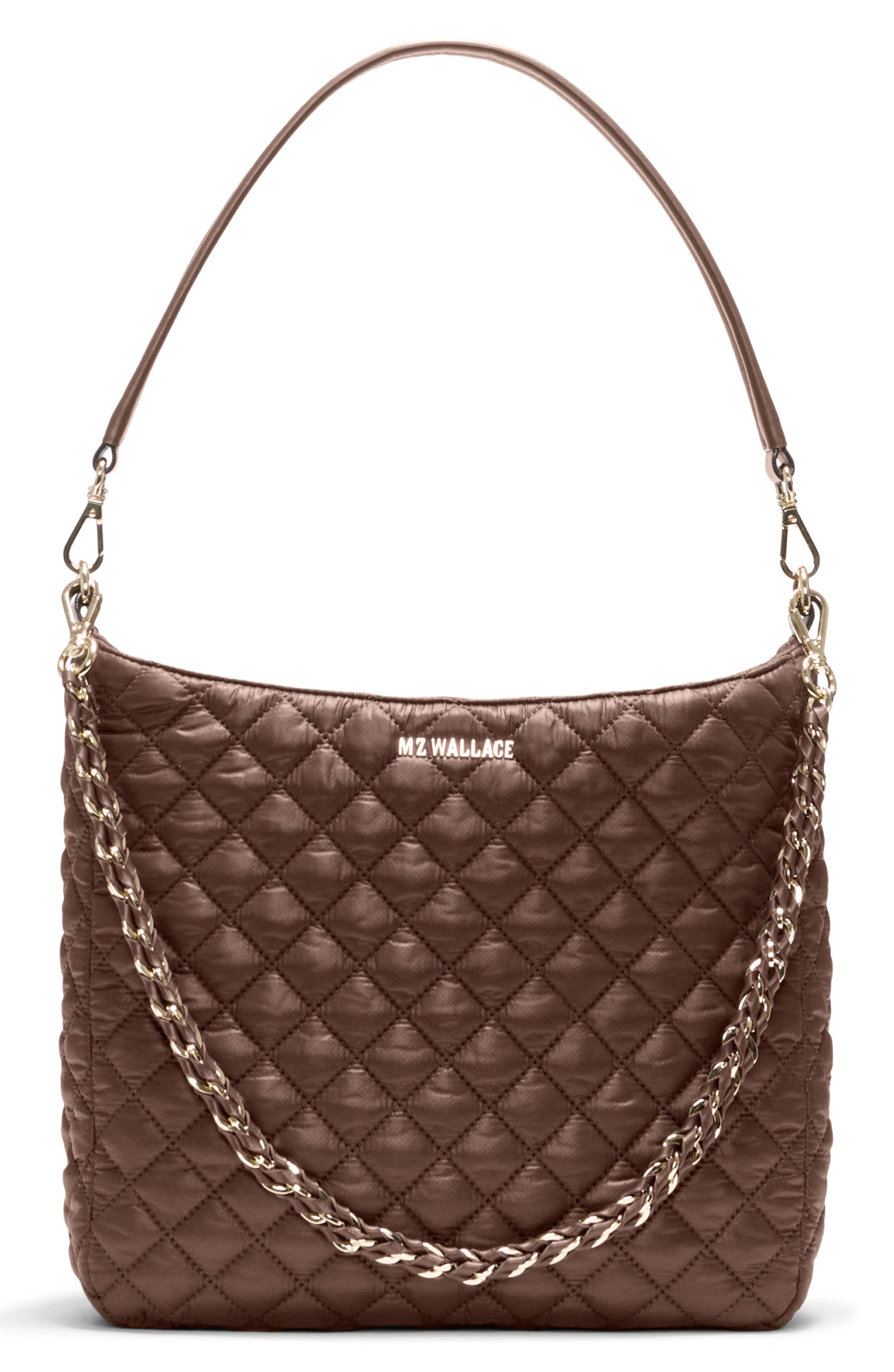 Crosby Hobo Leather Trim, Main, color, WALNUT BROWN