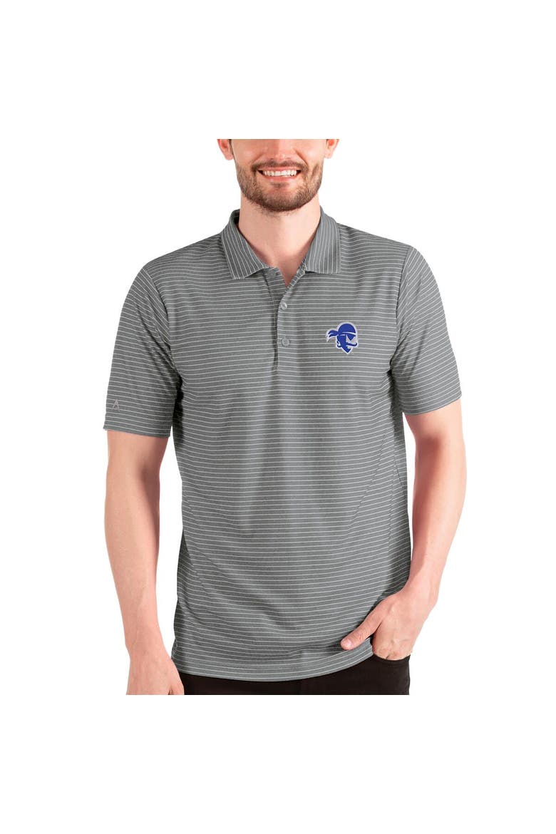 Men's Antigua Steel/White Seton Hall Pirates Esteem Polo, Main, color, Steel