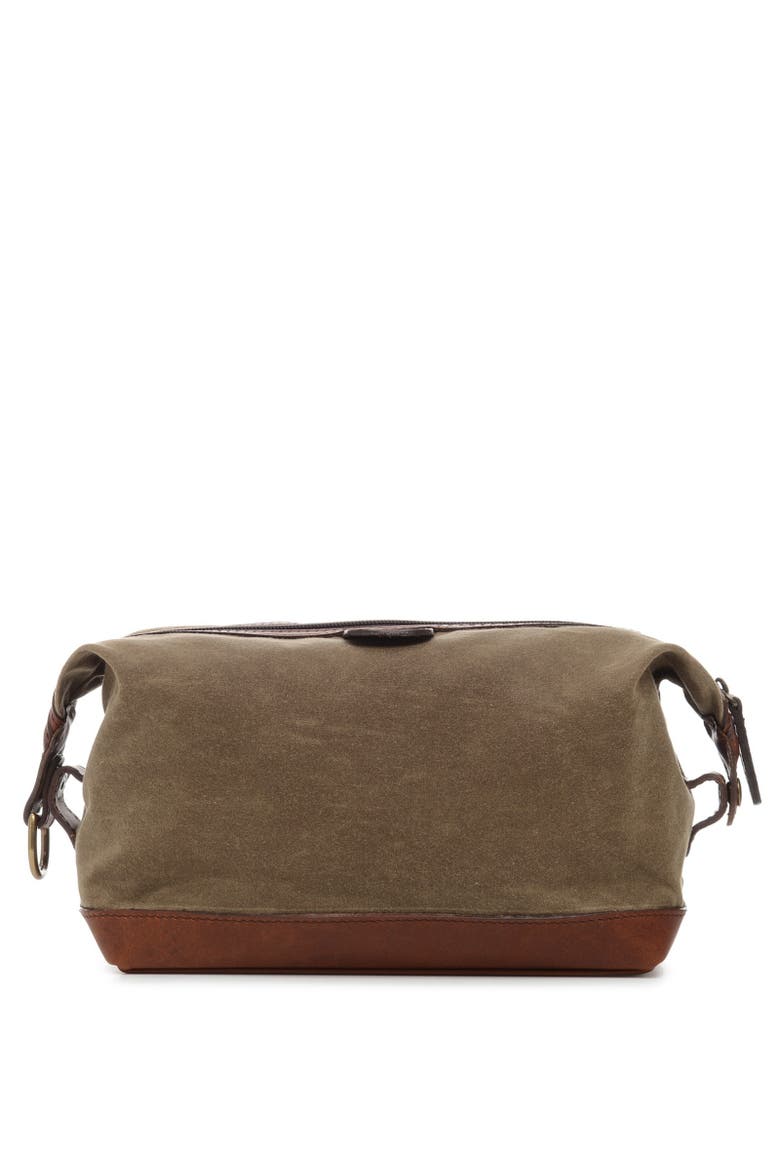Ryder Waxed Canvas Dopp Kit, Alternate, color, Olive