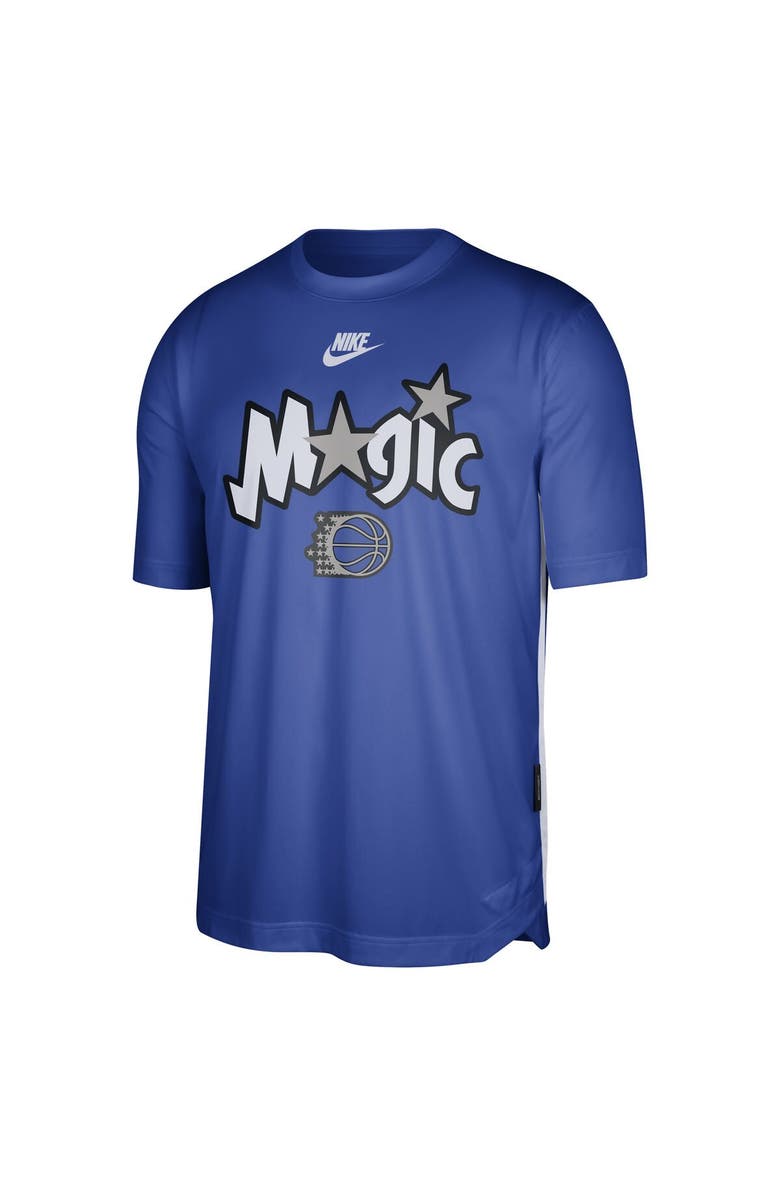 Nike Men's Nike Blue Orlando Magic Hardwood Classics 2023/24 Classic Edition Performance Pregame Shooting T-Shirt, Alternate, color, 