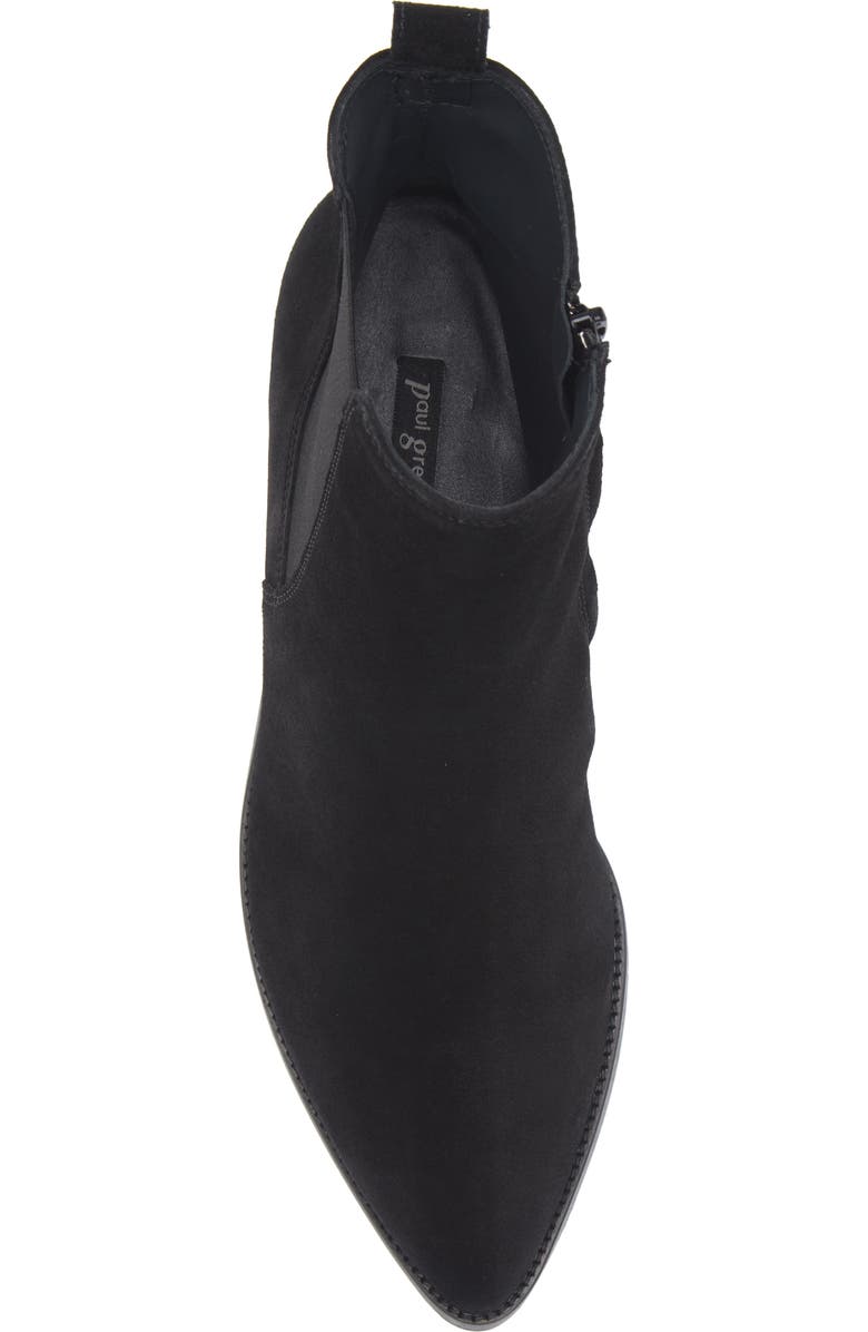 Paul Green Celina Pointed Toe Bootie, Alternate, color, Black Soft Suede