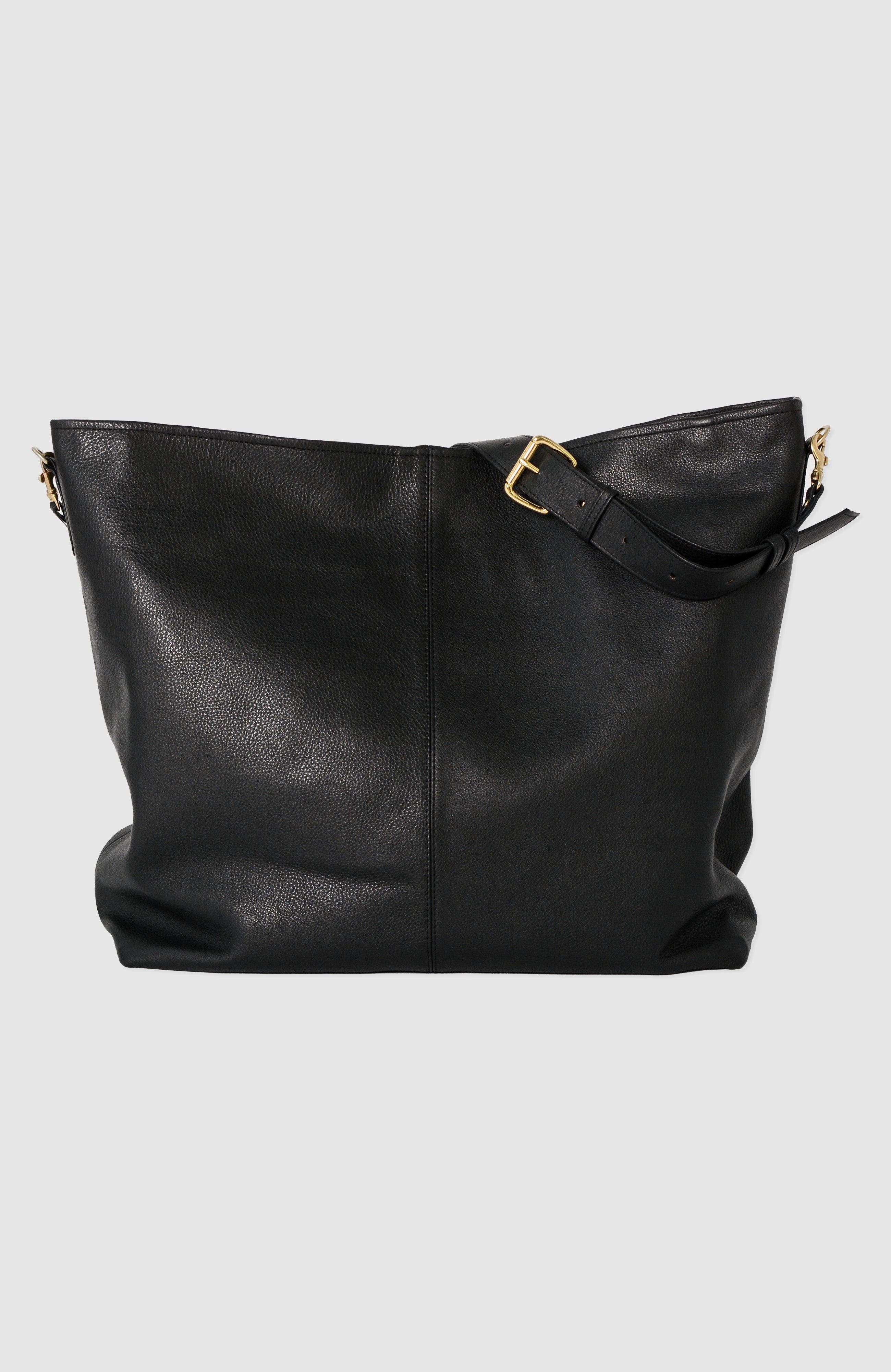 TAH Charlee Oversized Slouchy Tote in Black 