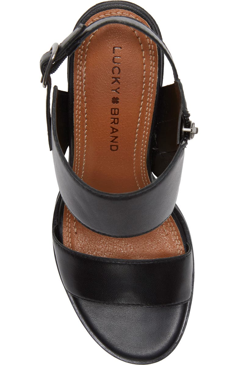 Lucky Brand Dinzin Ankle Cuff Sandal, Alternate, color, Black