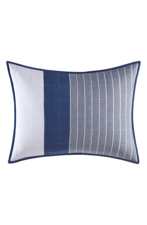 Shop Nautica Swale Cotton Standard Sham In Navy