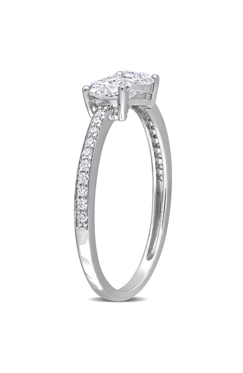 Julianna B. Moissanite Duo Heart Ring, Alternate, color, Sterling Silver