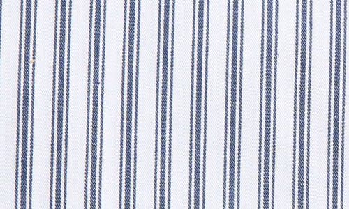 Petite Plume French Ticking Tablecloth In Navy
