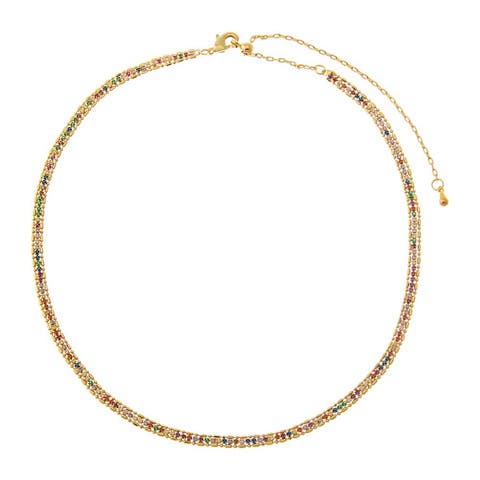 Rainbow Prism CZ Tennis Choker