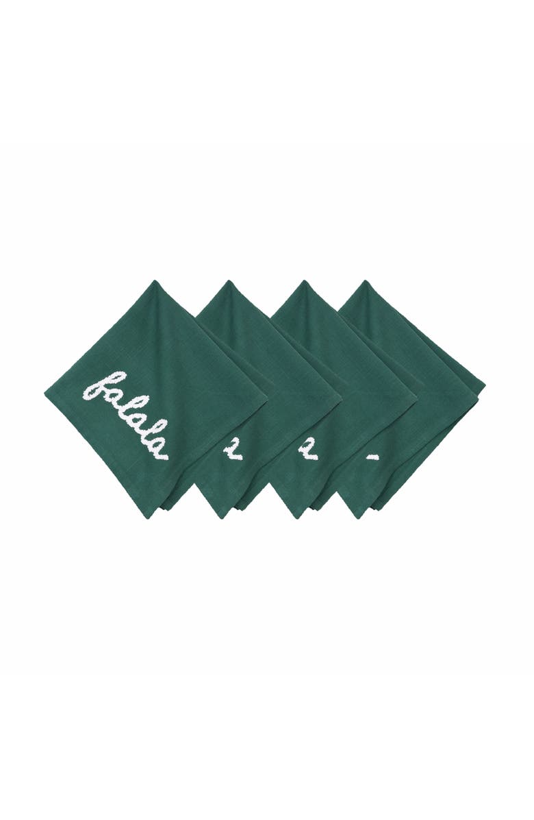 carol & frank A Christmas Holiday Tufted Solid Napkins Set of 4, Main, color, Green