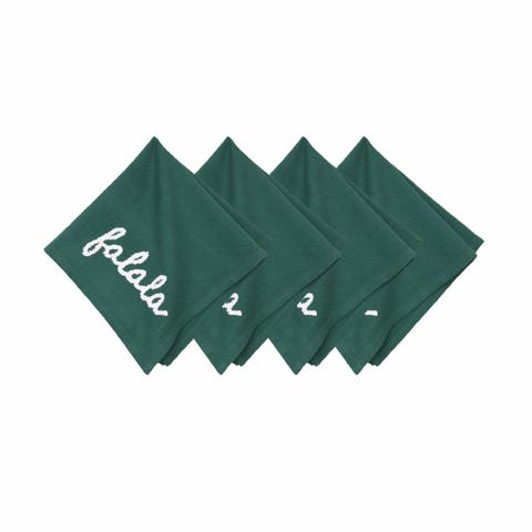 A Christmas Holiday Tufted Solid Napkins Set of 4