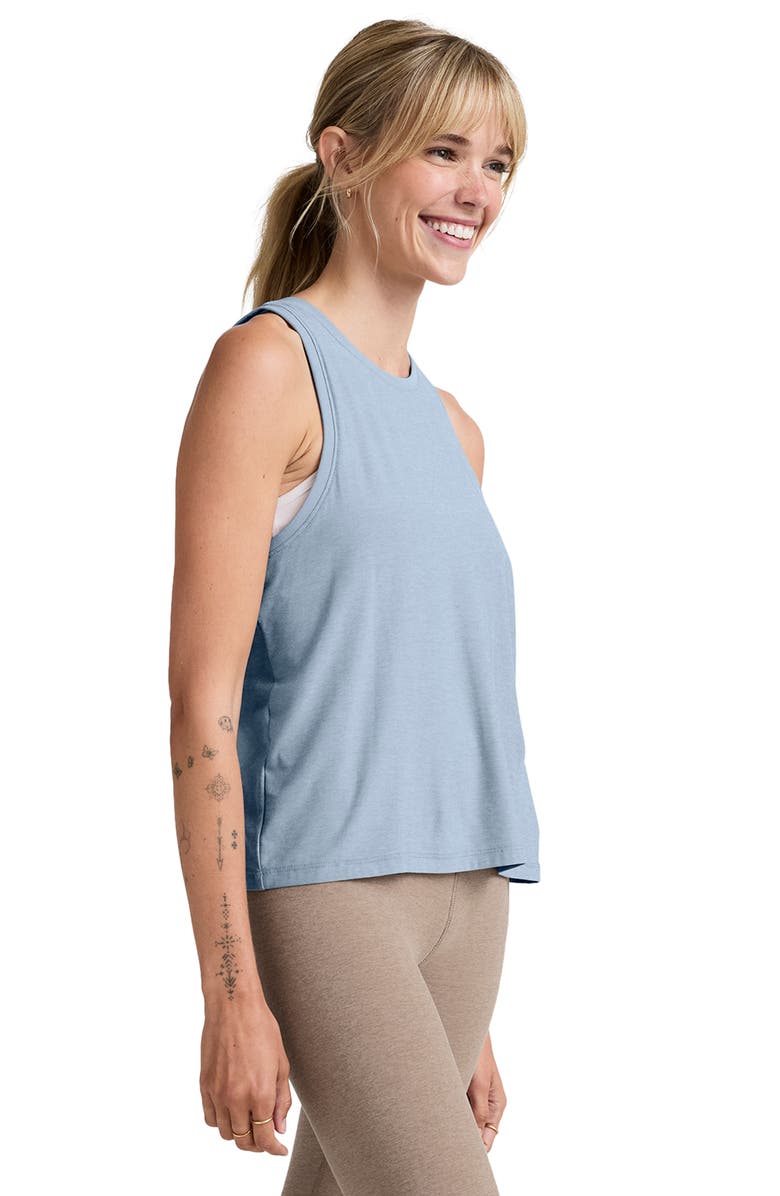Beyond Yoga Featherweight Rebalance Tank, Alternate, color, Blue Zen Heather