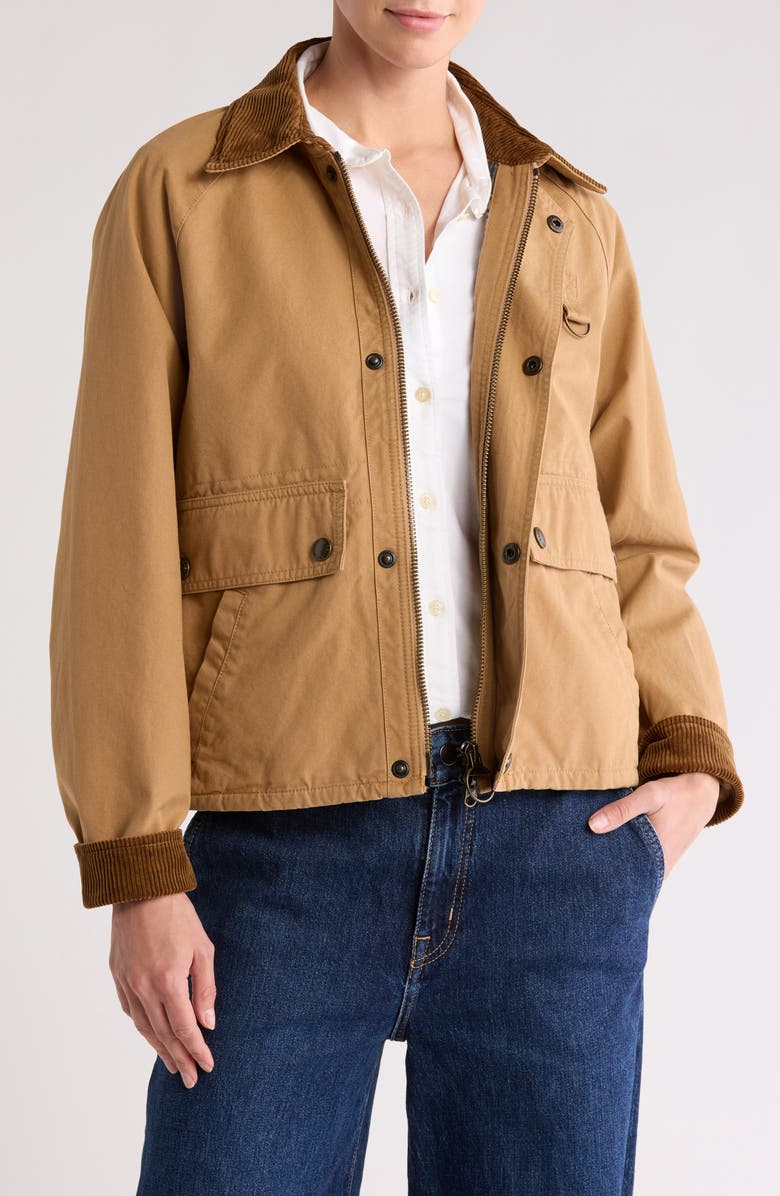 Polo Ralph Lauren Corduroy Collar Cropped Utility Jacket, Main, color,