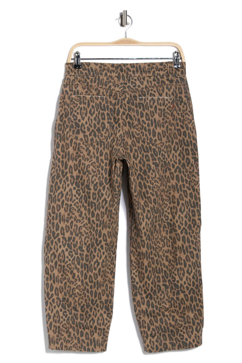 Relaxed Barrel Leg Jeans, Alternate, color, BROWN/ BLACK MULTI