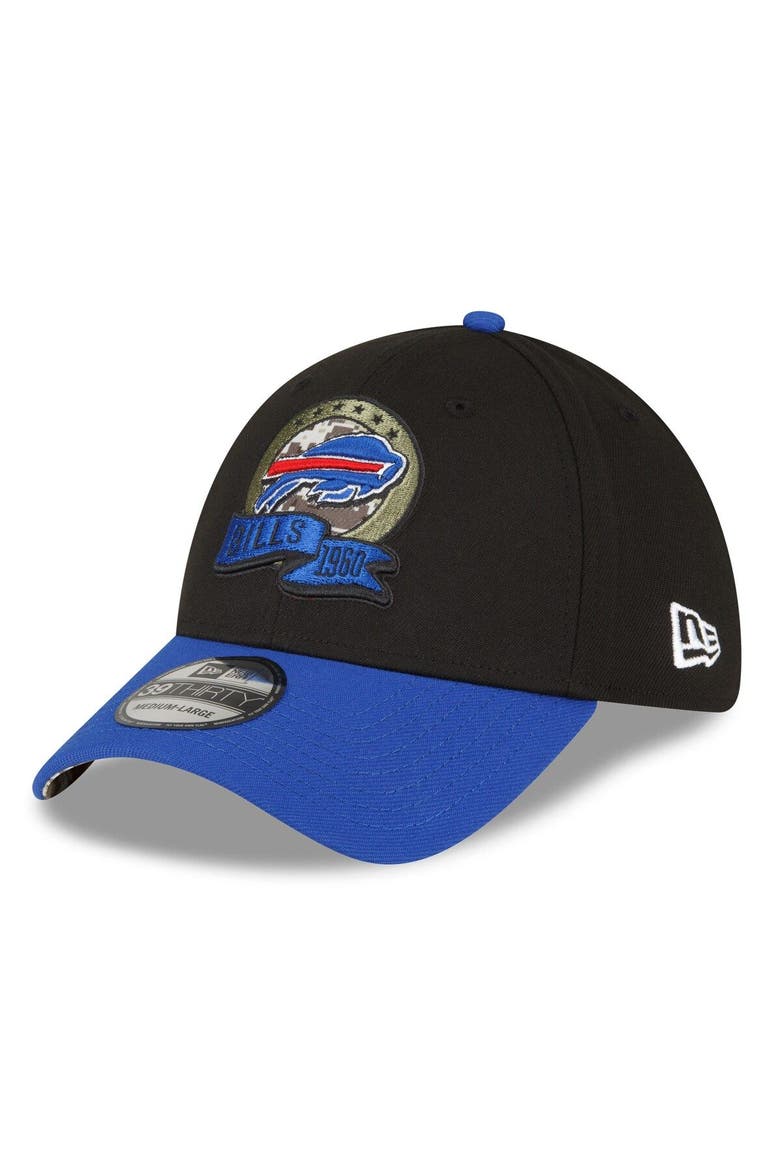 Men's New Era Black/Royal Buffalo Bills 2022 Salute To Service 39THIRTY Flex Hat, Alternate, color, Black