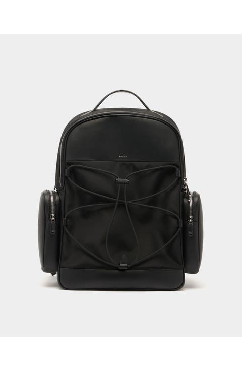Backpack in Nylon and Recycled Leather
