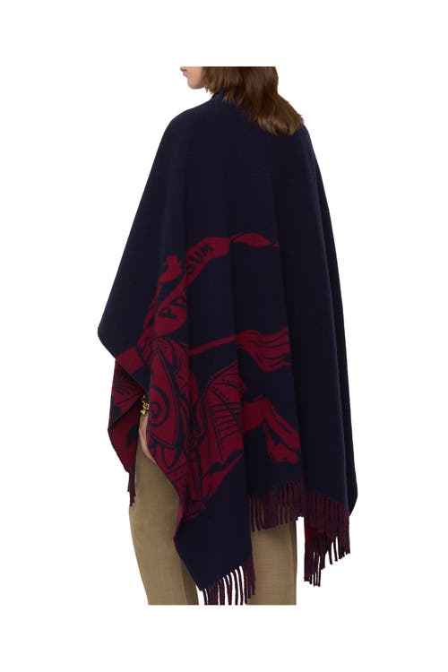 Burberry Ekd Wool Cashmere Cape In Black