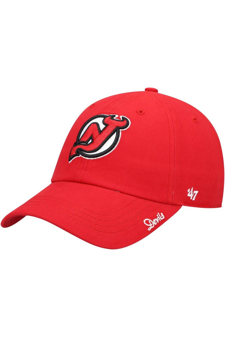 Women's '47 Red New Jersey Devils Team Miata Clean Up Adjustable Hat, Main, color, Red