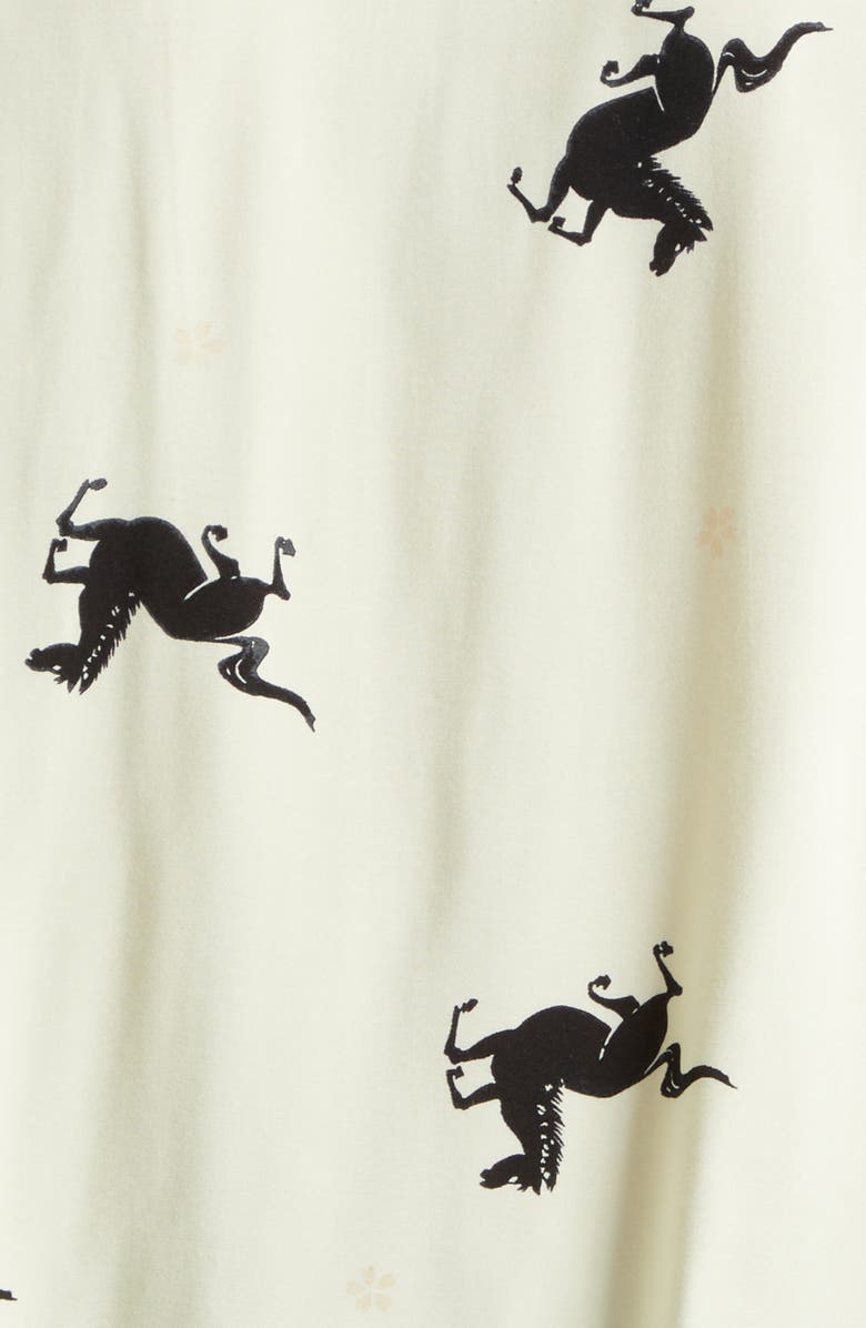 VISVIM Crosby Horse Print Camp Shirt, Alternate, color, Yellow