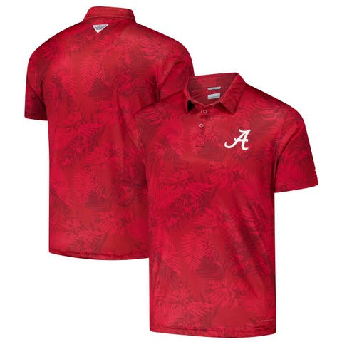 Men's Columbia Crimson Alabama Crimson Tide PFG Super Terminal Tackle™ Omni-Shade™ Bangalows Polo