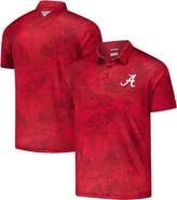 Columbia Men's Columbia Crimson Alabama Crimson Tide PFG Super Terminal Tackle™ Omni-Shade™ Bangalows Polo