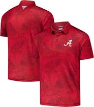 Columbia Men's Columbia Crimson Alabama Crimson Tide PFG Super Terminal Tackle™ Omni-Shade™ Bangalows Polo