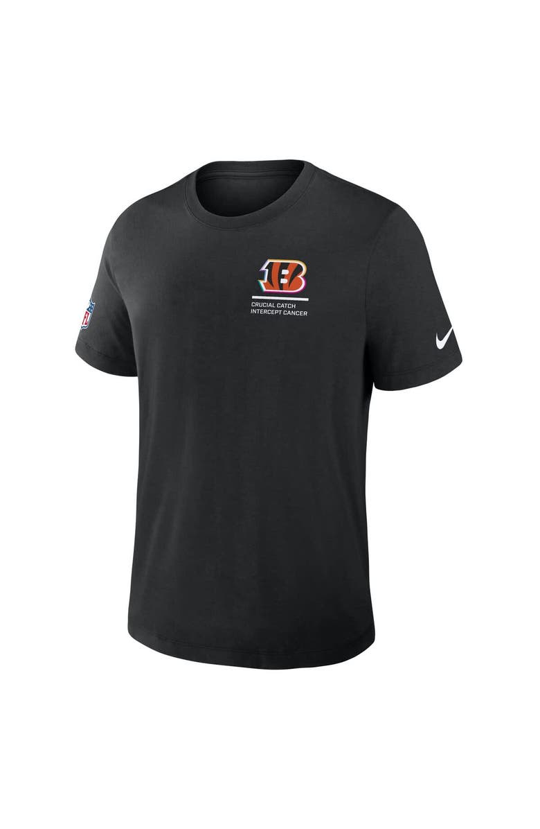 Nike Men's Nike Black Cincinnati Bengals 2025 NFL Crucial Catch Tri-Blend Dri-FIT T-Shirt, Alternate, color, Black