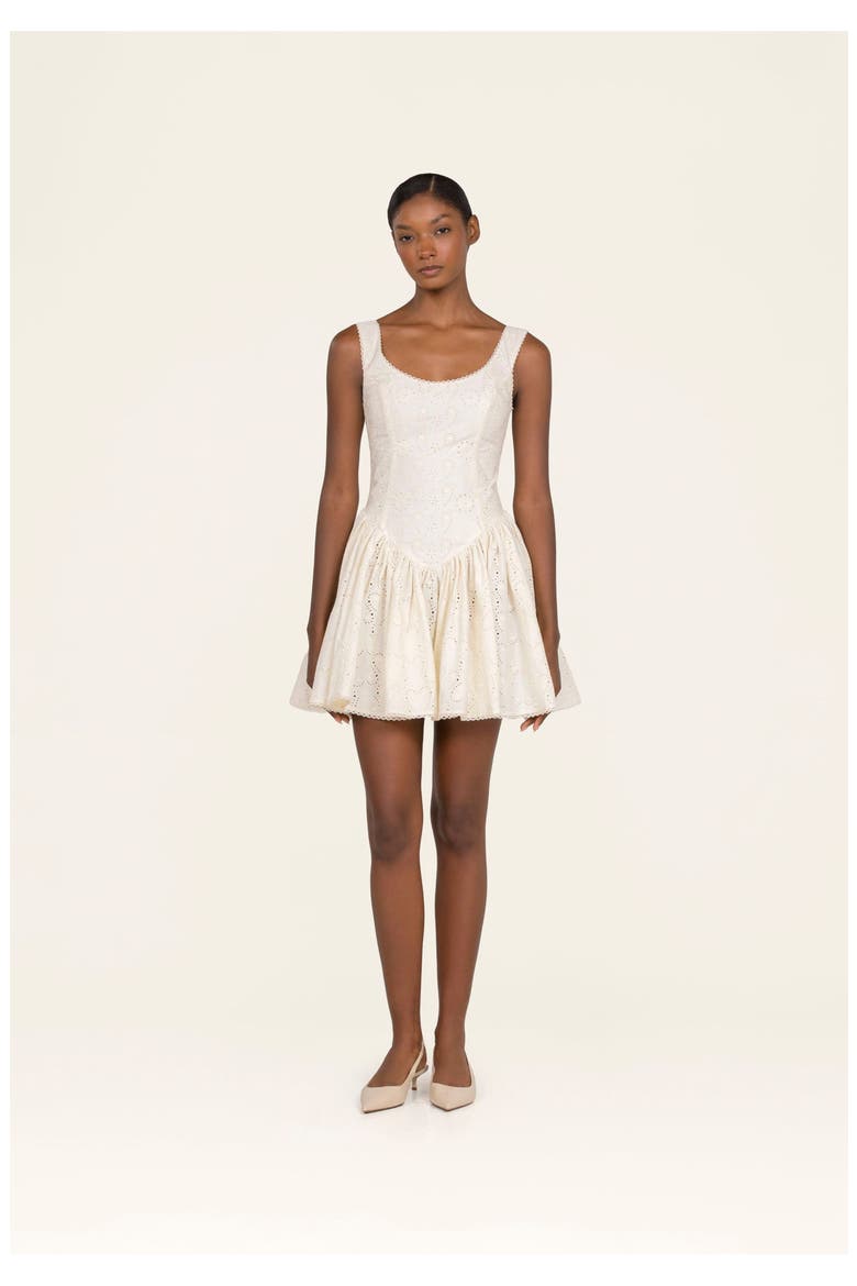Pluma Playa Mini Dress, Alternate, color, Ivory