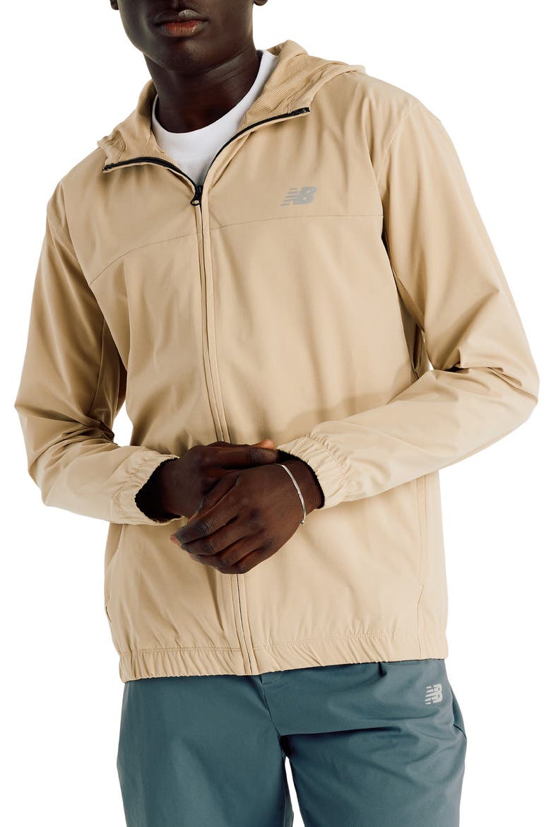 Hooded Cross Training Jacket, Main, color, STONEWARE