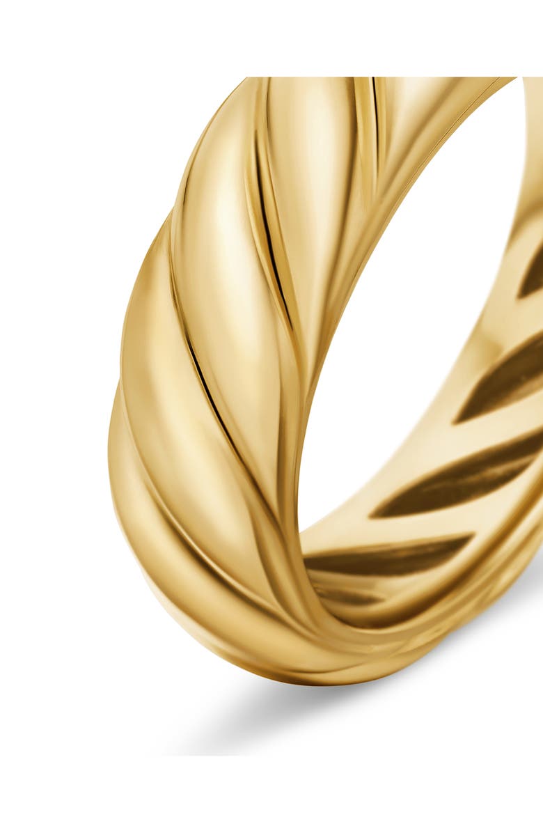 David Yurman Sculpted Cable Band Ring in 18K Yellow Gold, Alternate, color, 18K Yellow Gold