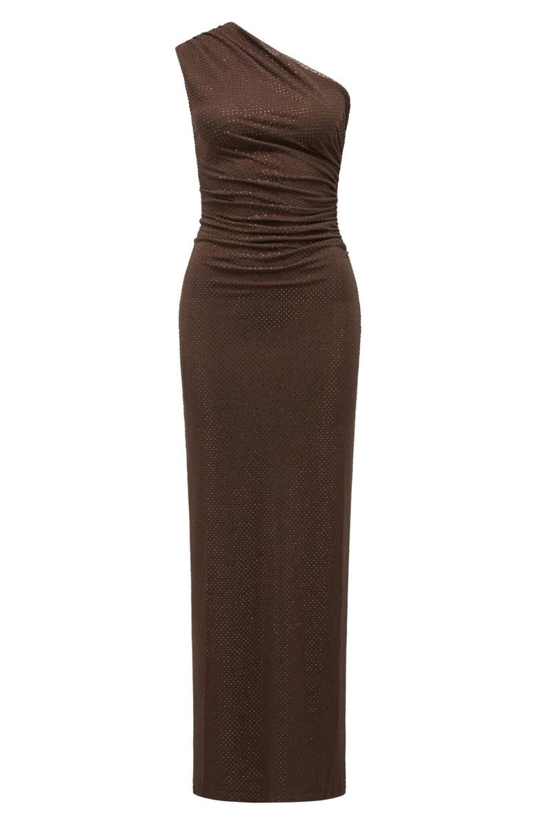 Ever New Audrina One-Shoulder Maxi Dress, Alternate, color, Chocolate