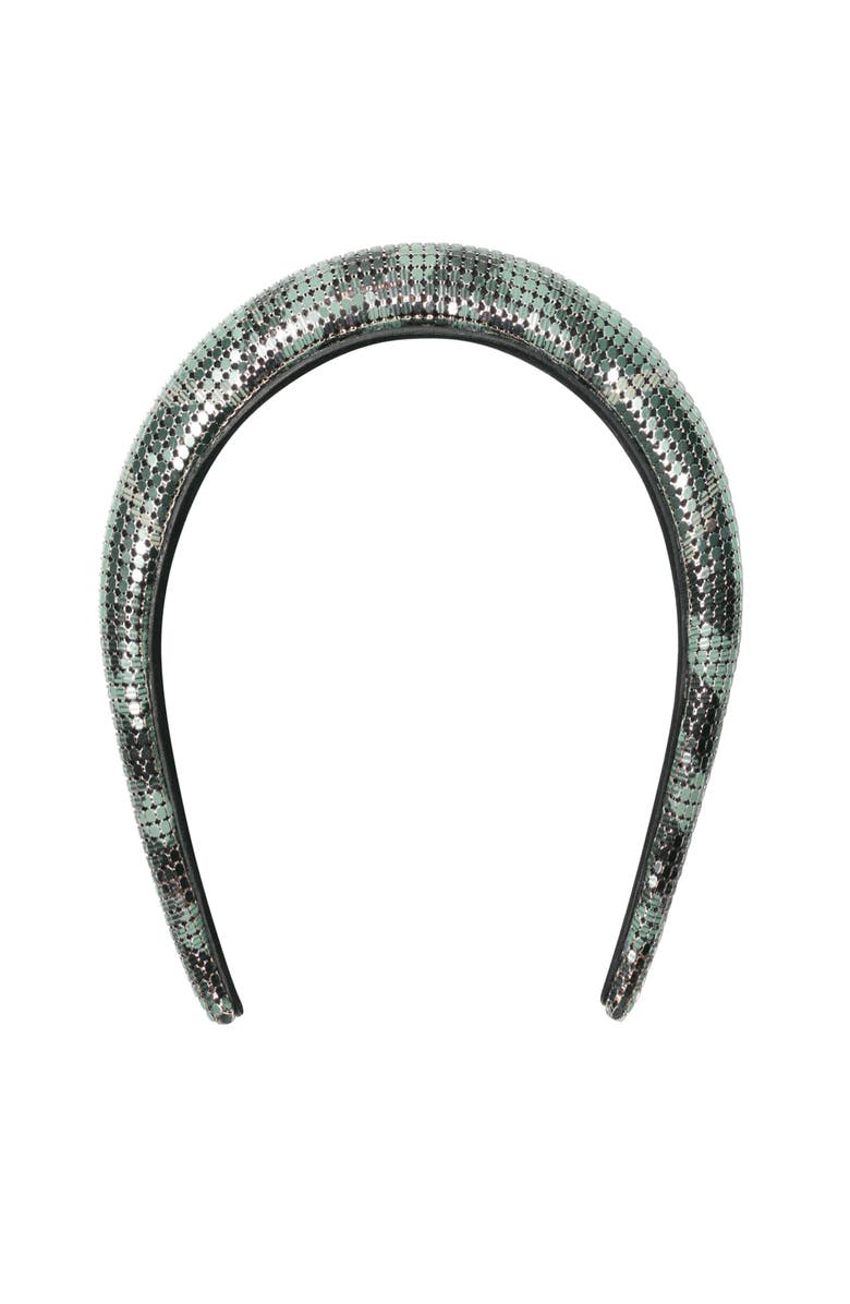 Burberry Check Mesh Headband, Main, color, Gulf Blue