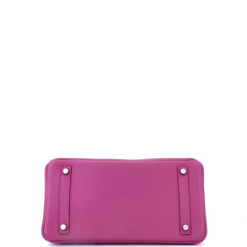 Pre-owned Hermes  Hermes Birkin Handbag Pink Togo With Palladium Hardware 30 In Purple