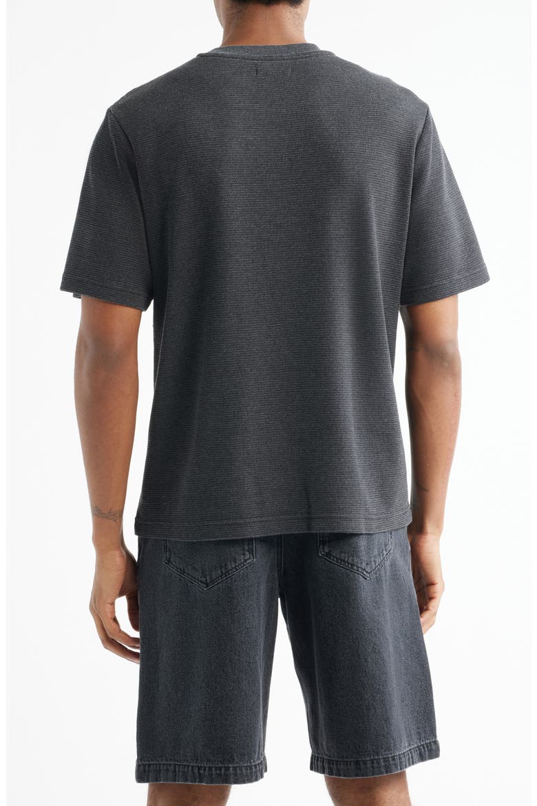 Oversize Waffle T-Shirt, Alternate, color, BLACK