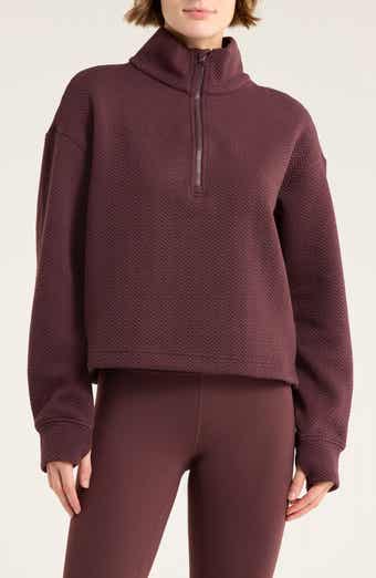 Z by Zella After Match Chevron Quarter Zip Sweatshirt
