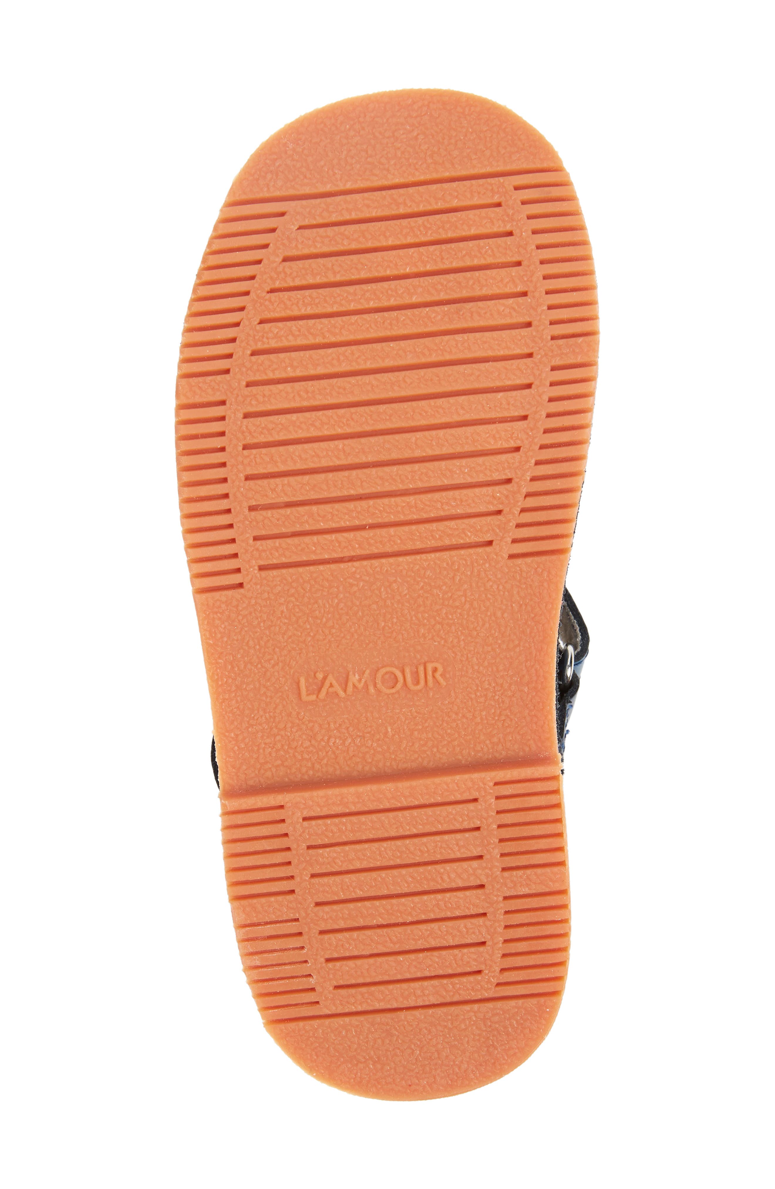 L'AMOUR Kids' Angie Scalloped T-Strap Mary Jane, Alternate, color, Navy