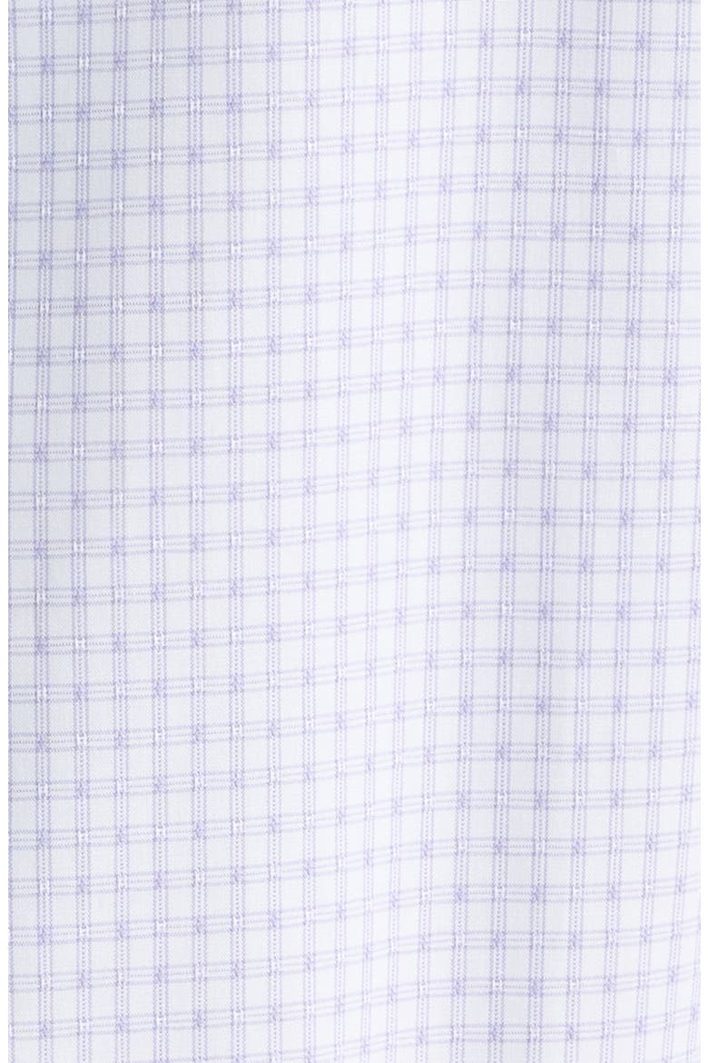Traditional Fit Check Premium Non-Iron Cotton Dress Shirt, Alternate, color, PURPLE GEOVANNI CHECK