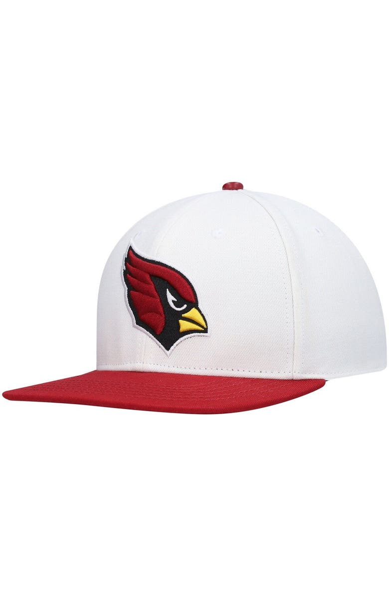 PRO STANDARD Men's Pro Standard White/Cardinal Arizona Cardinals 2Tone Snapback Hat, Alternate, color,