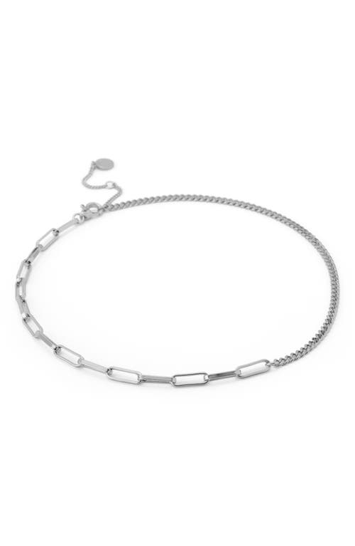 Allsaints Mix Chain Necklace In Metallic