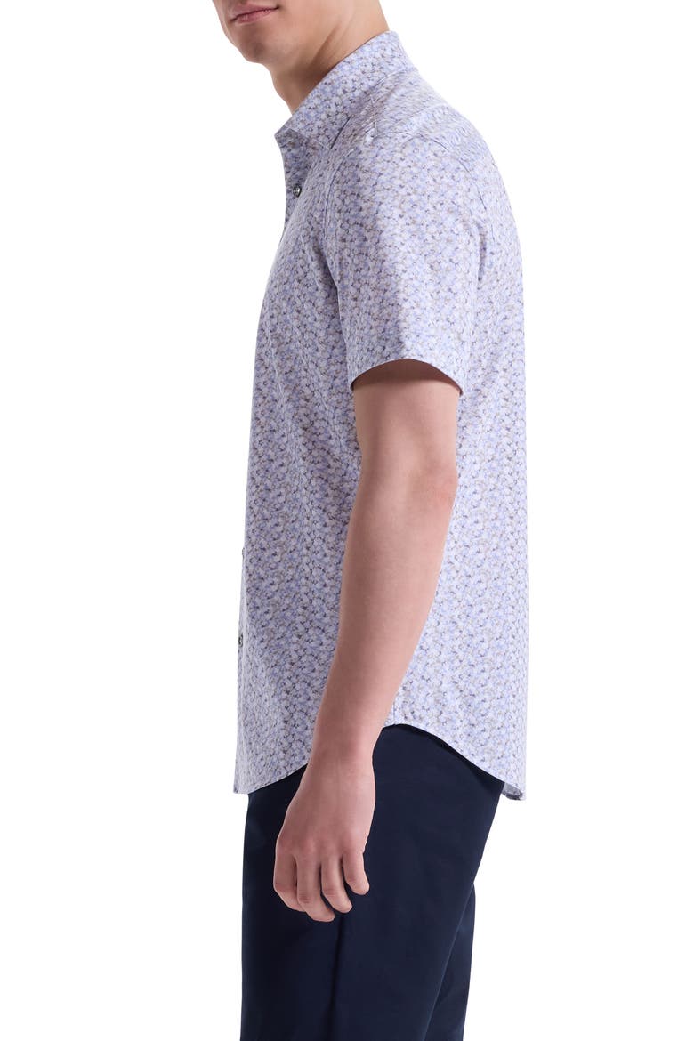 Miles OoohCotton® Short Sleeve Button-Up Shirt, Alternate, color, AIR BLUE