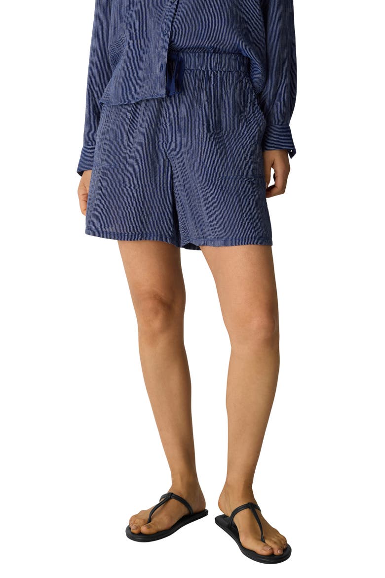 Organic Cotton Gauze Drawstring Shorts, Main, color, DEEP DIVE
