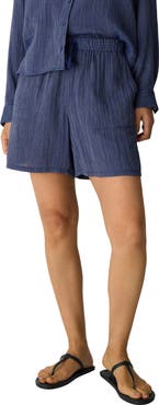 Eileen Fisher Organic Cotton Gauze Drawstring Shorts