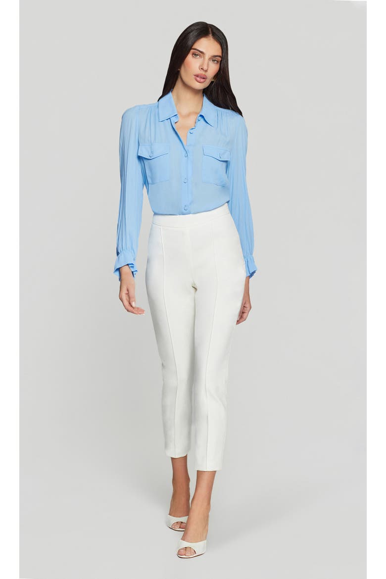 Lonny Crepe Pants, Alternate, color, White