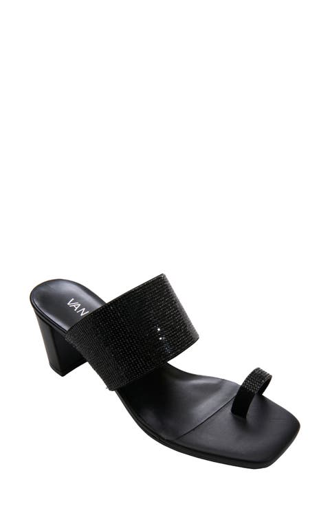 Moos Rhinestone Toe Loop Sandal (Women)