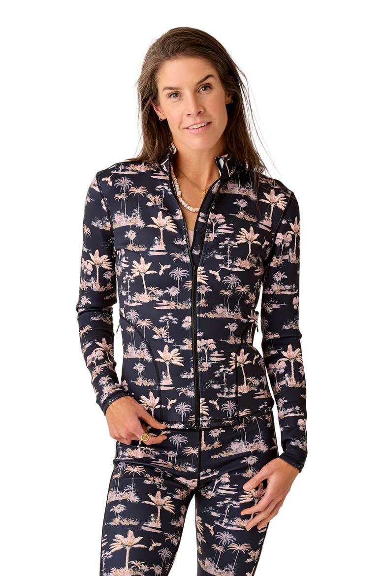 Stella Zip-Up Jacket, Main, color, Black Toile