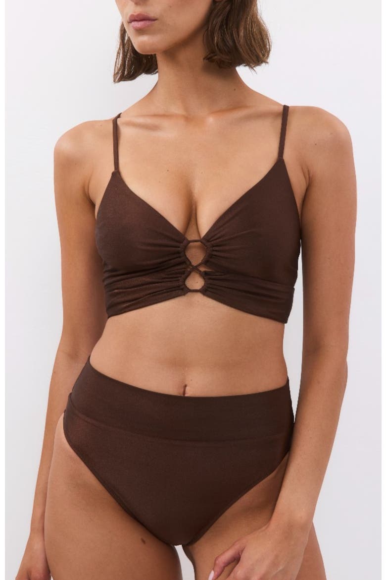 Nyanga Bikini Top, Alternate, color, Dark Brown